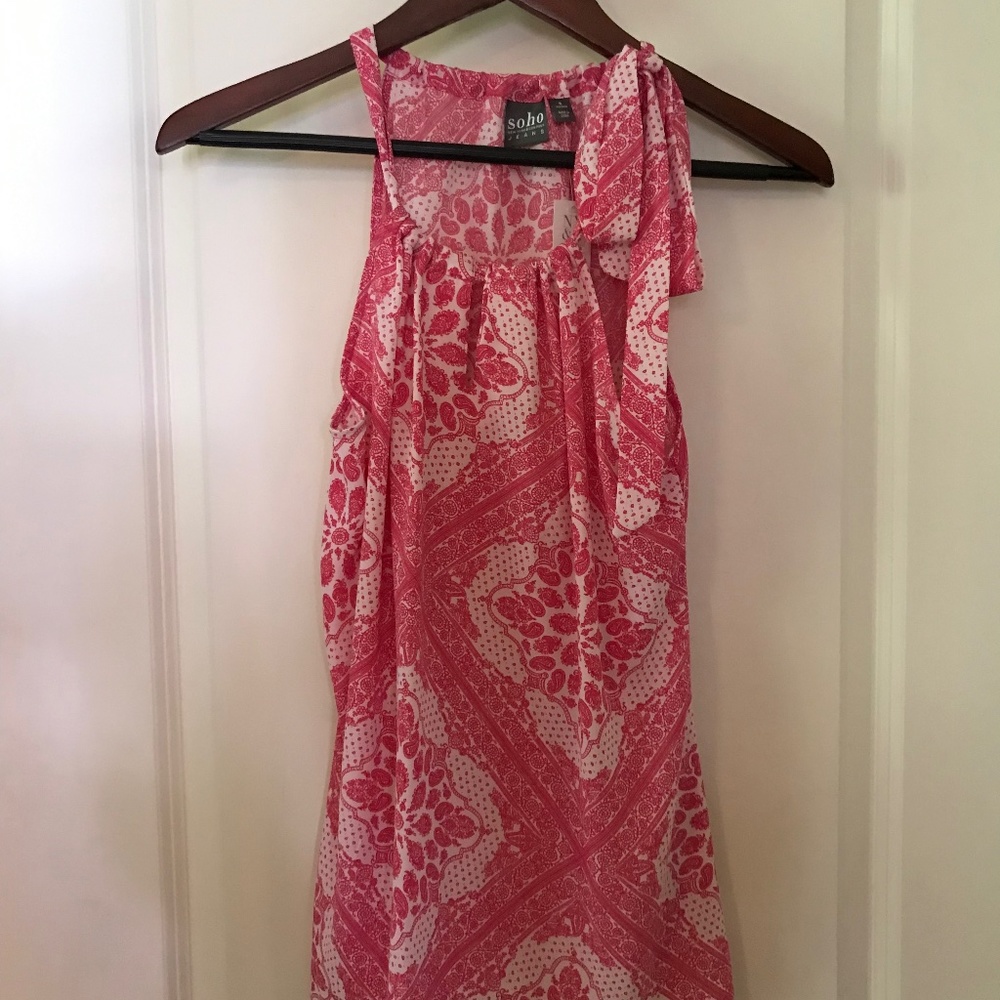 NY&C Paisley White and Pink Top NWT S